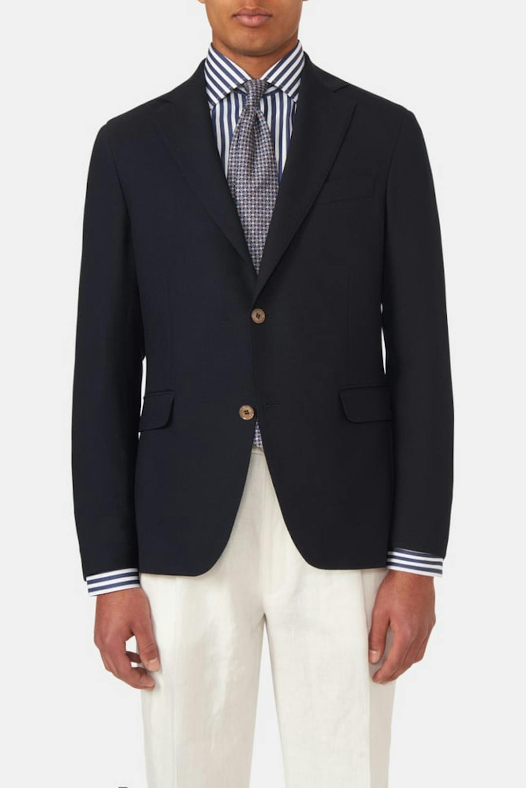 Regular Fit Microstructure Blazer