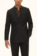 Regular Fit Double Breasted Twill Blazer