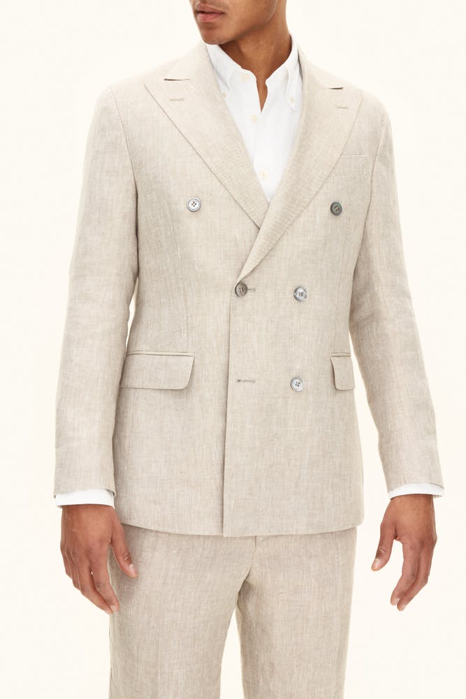 Regular Fit Dobbeltspent Linblazer