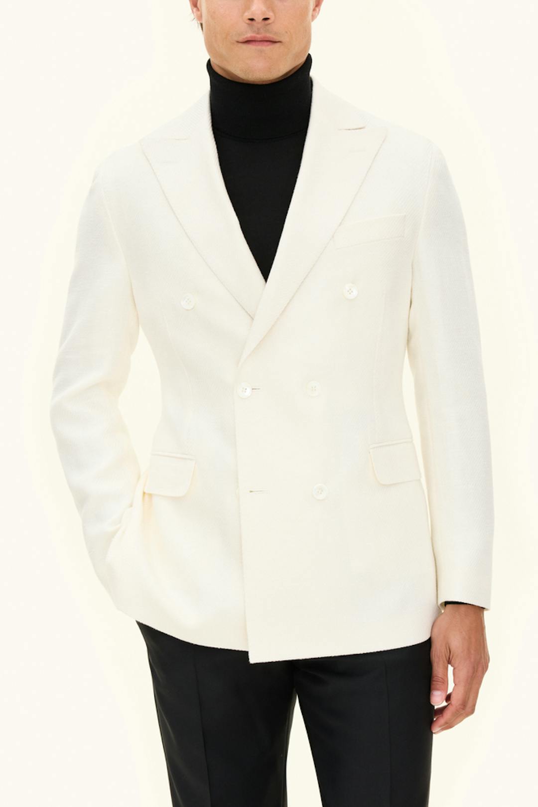 Regular Fit Dobbeltspent Microstructure Blazer