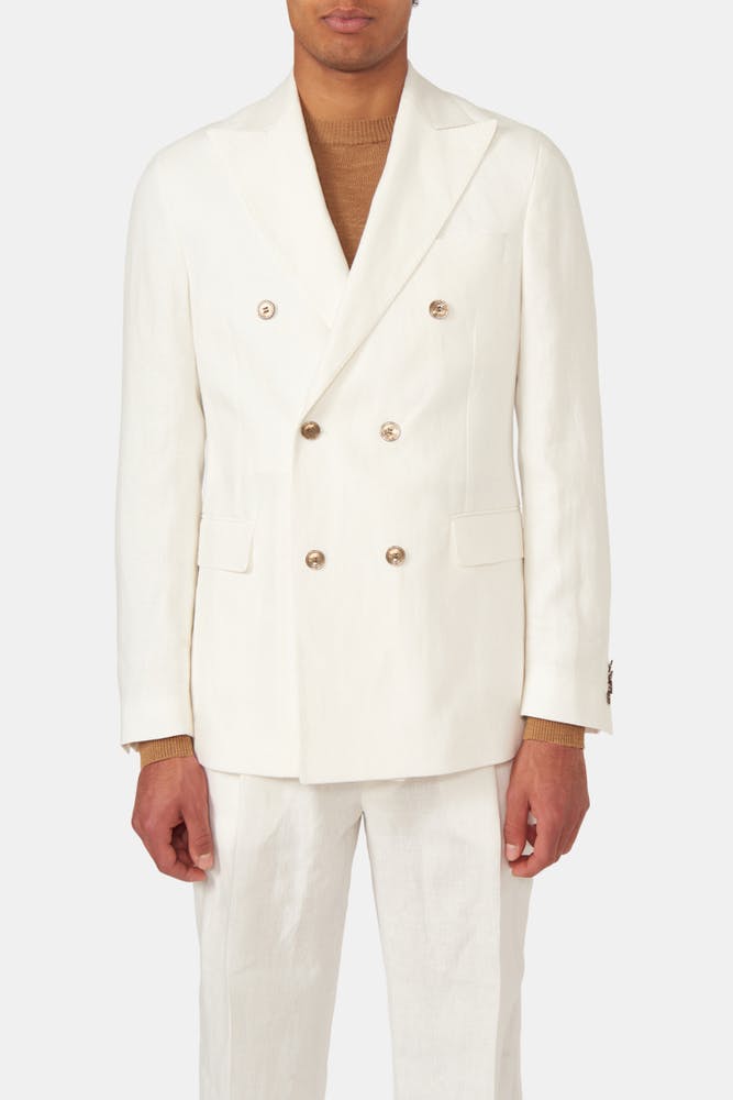 Regular Fit Dobbeltspent Microstructure Blazer