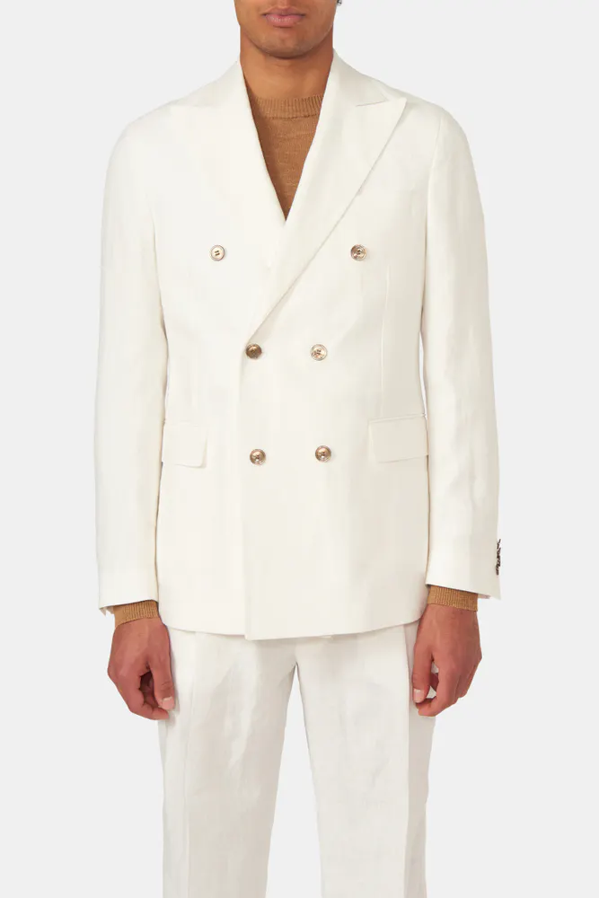 Regular Fit Dobbeltspent Microstructure Blazer