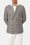 Regular Fit Dobbeltspent Glencheck Blazer