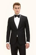 Regular Fit Tuxedo Microstructure Blazer