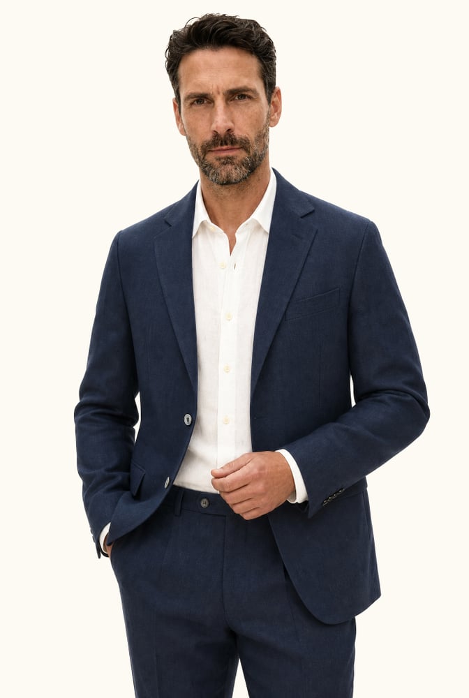 T/W Saxony Single Breasted Jacket　　Ｍ Single breasted blazers for men | Oscar Jacobson