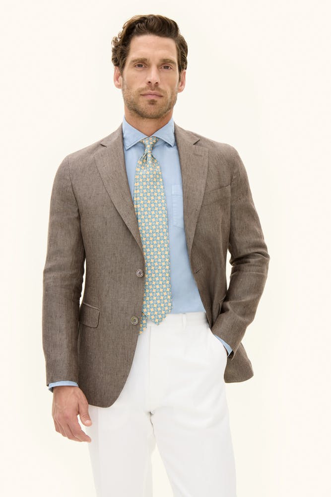 Regular Fit Linen Blazer