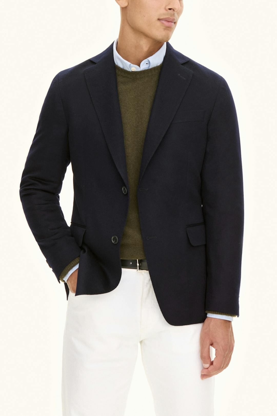 Regular Fit Blazer Børstet Kasjmir