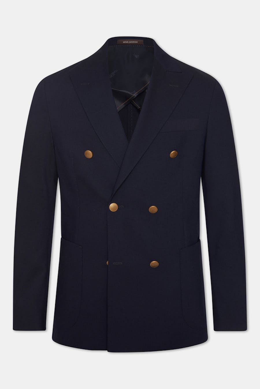 Regular Fit Double Breasted Microstructure Blazer