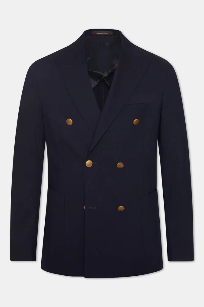 Regular Fit Dobbeltradet Tropical Wool Blazer