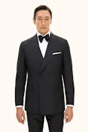 Regular Fit Double Breasted Tuxedo Velvet Blazer