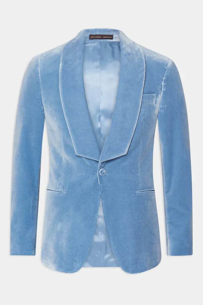 Slim Fit Sammet Smoking Blazer