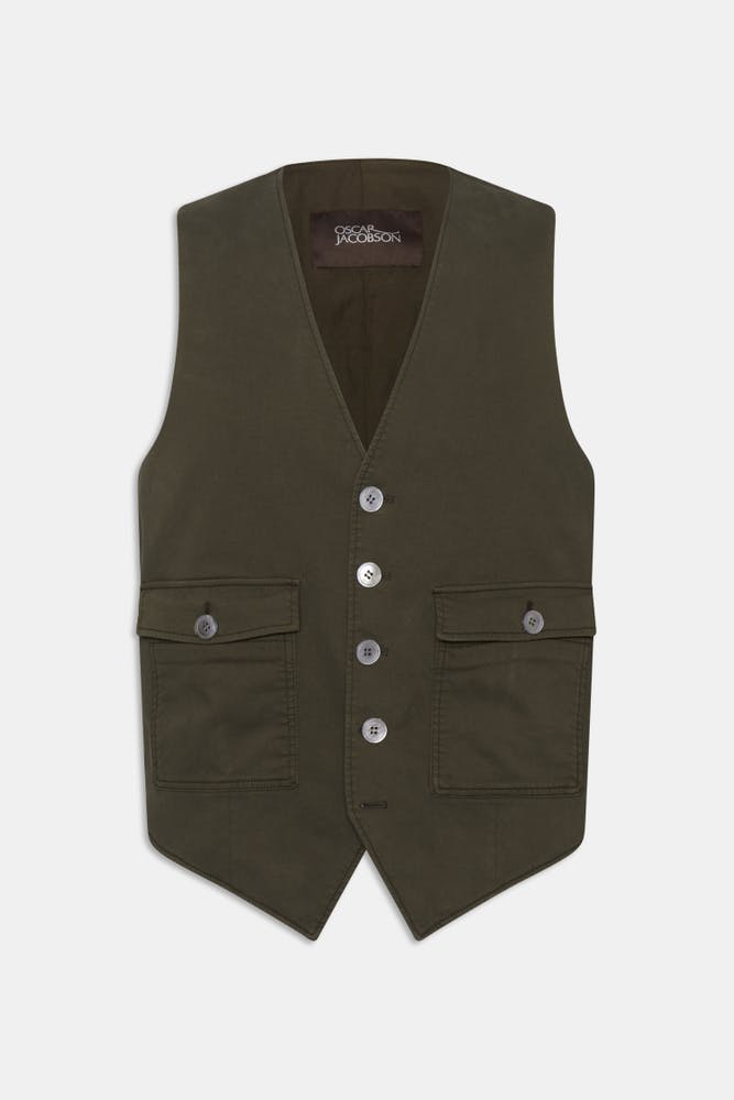Regular Fit Väst Bomullsstretch