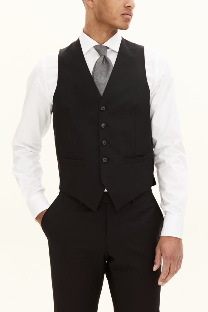 Regular Fit Microstructure Waistcoat