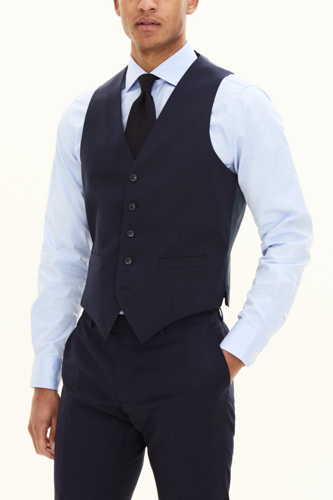 Regular Fit Microstructure Waistcoat