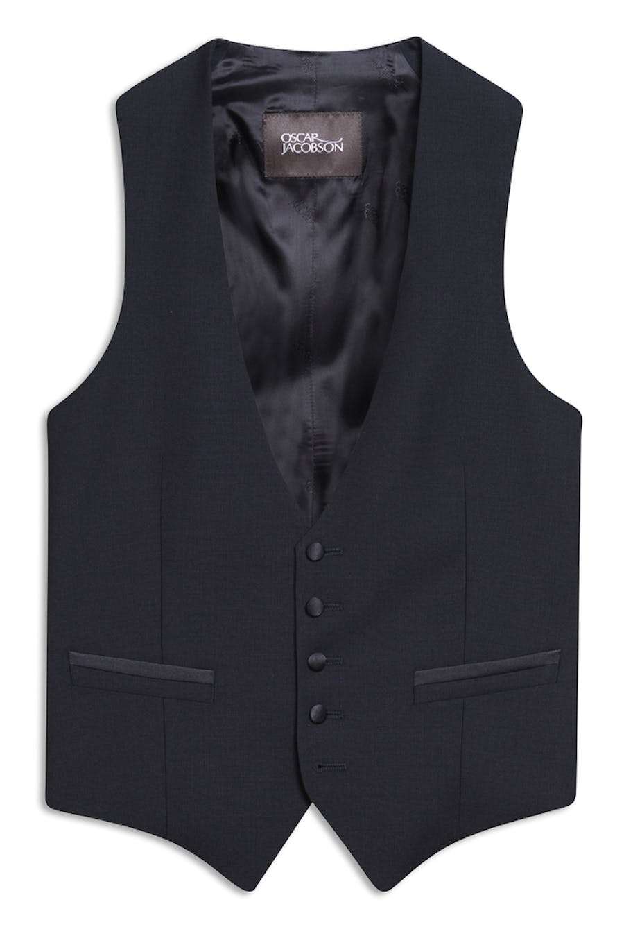 Regular Fit Tuxedo Microstructure Waistcoat