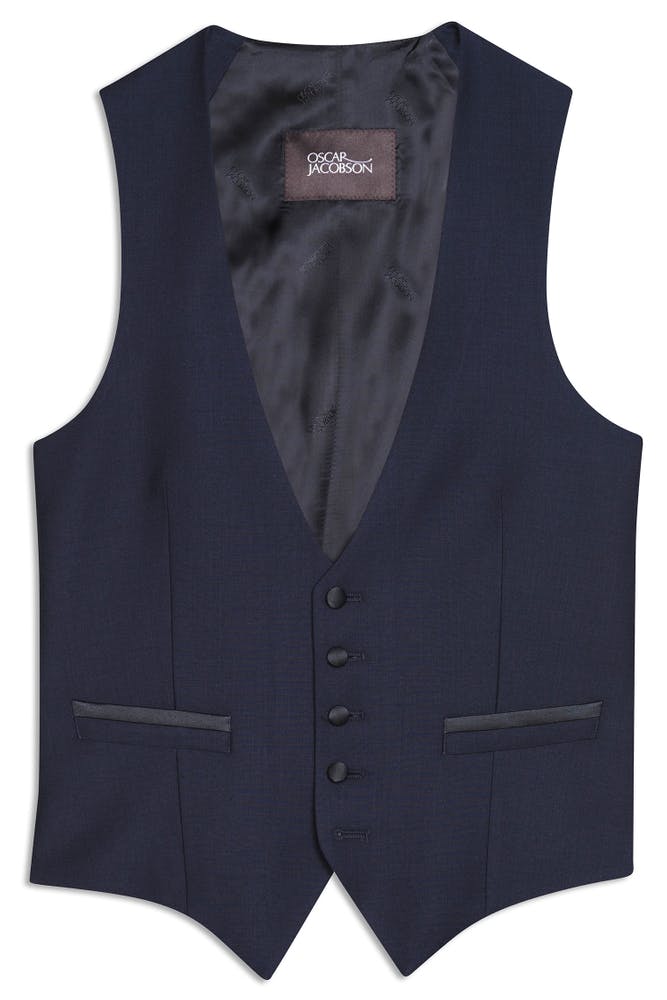 Regular Fit Tuxedo Microstructure Waistcoat