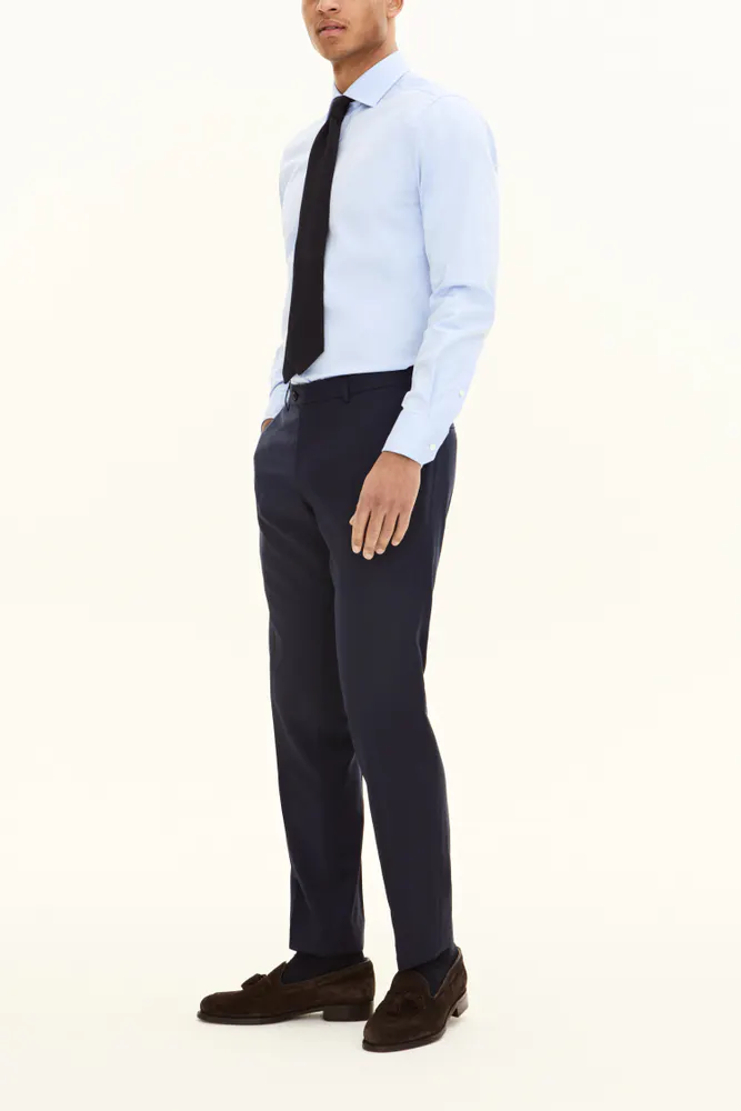 Regular Fit Microstructure Trousers