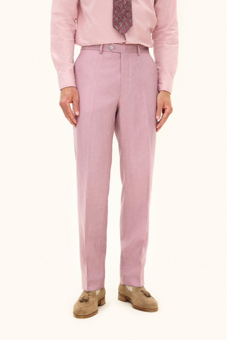 Regular Fit Ullbukser Høy Midje