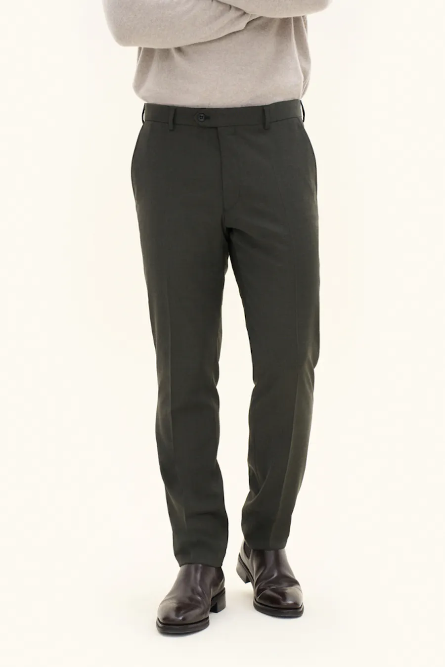 Slim Fit Microstructure Trousers