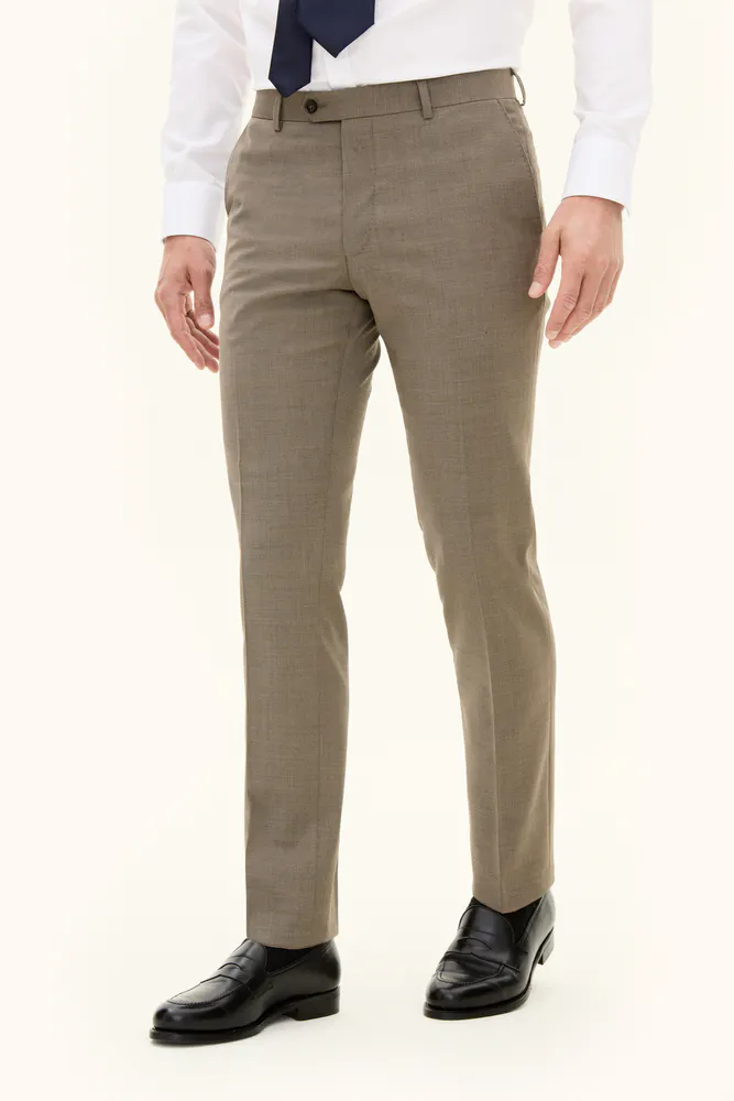 Slim Fit Microstructure Trousers