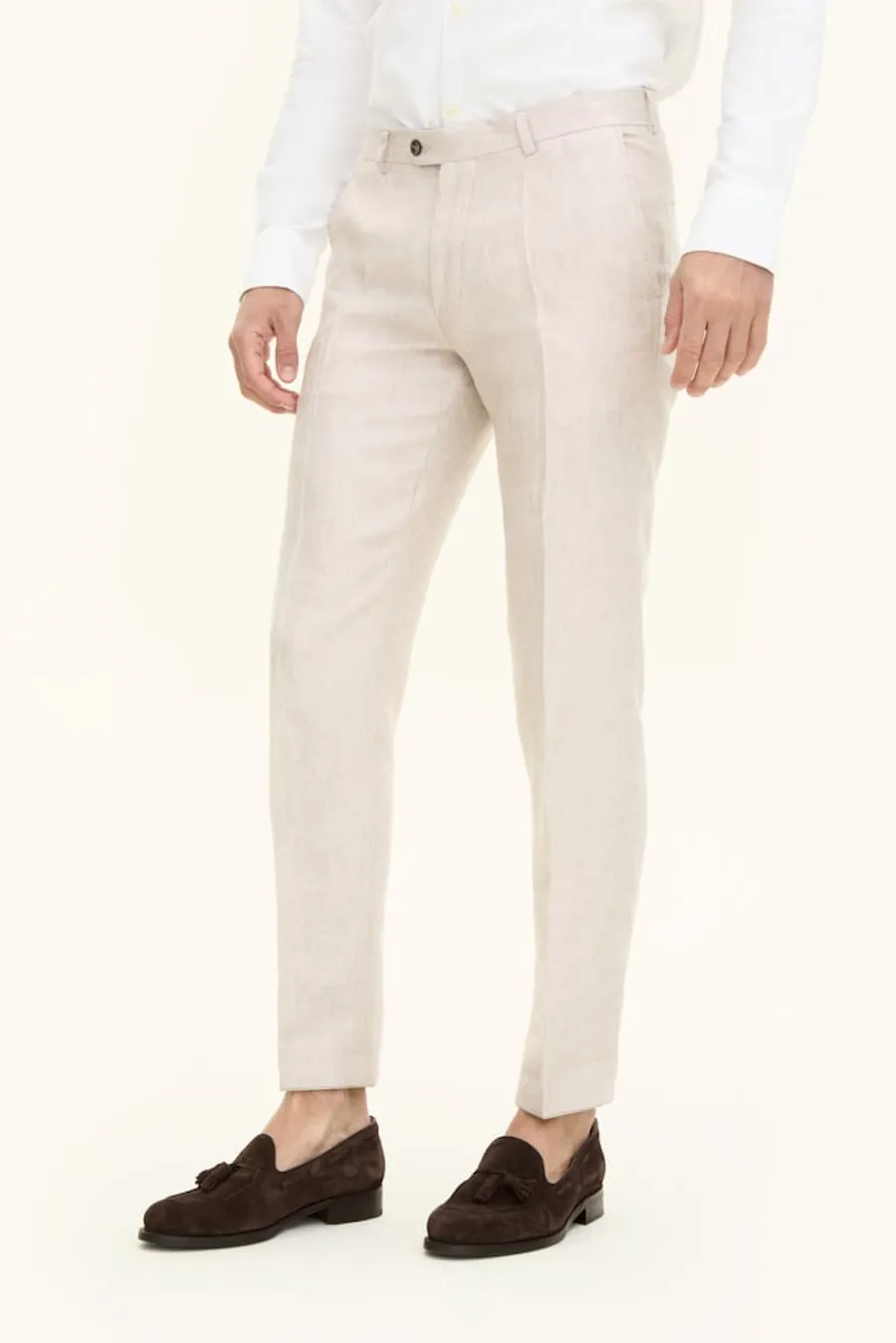 Slim Fit Linen Trousers