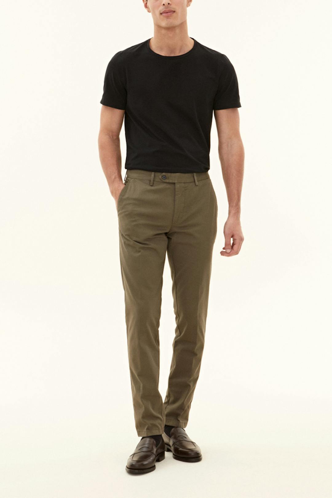 Slim Fit Twill Trousers