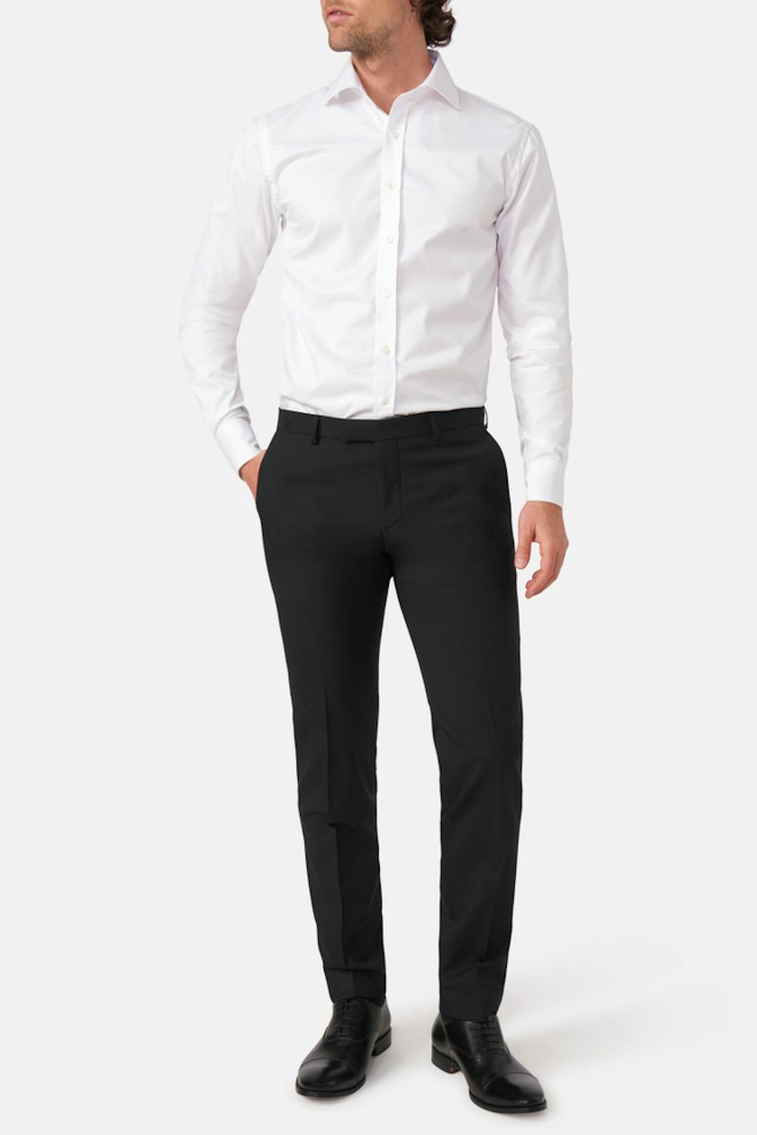 Slim Fit Microstructure Trousers