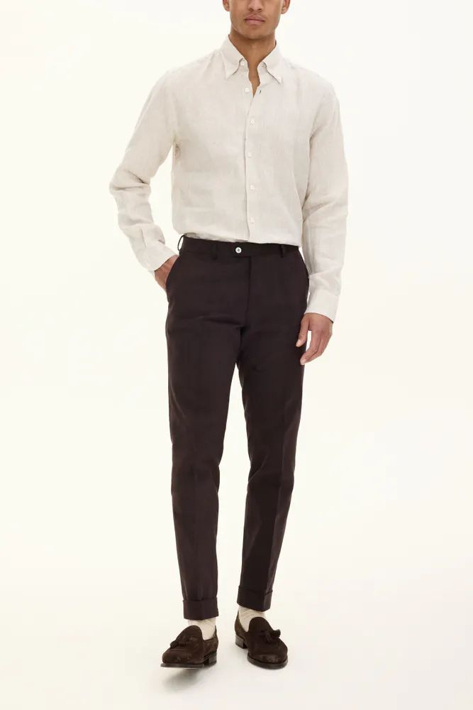Slim Fit Bukser Børstet Twill