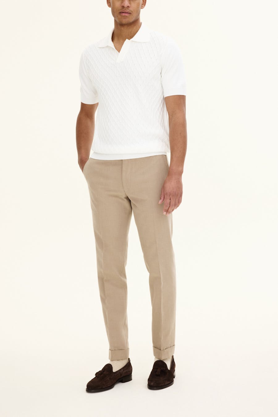 Slim Fit Bukser Børstet Twill