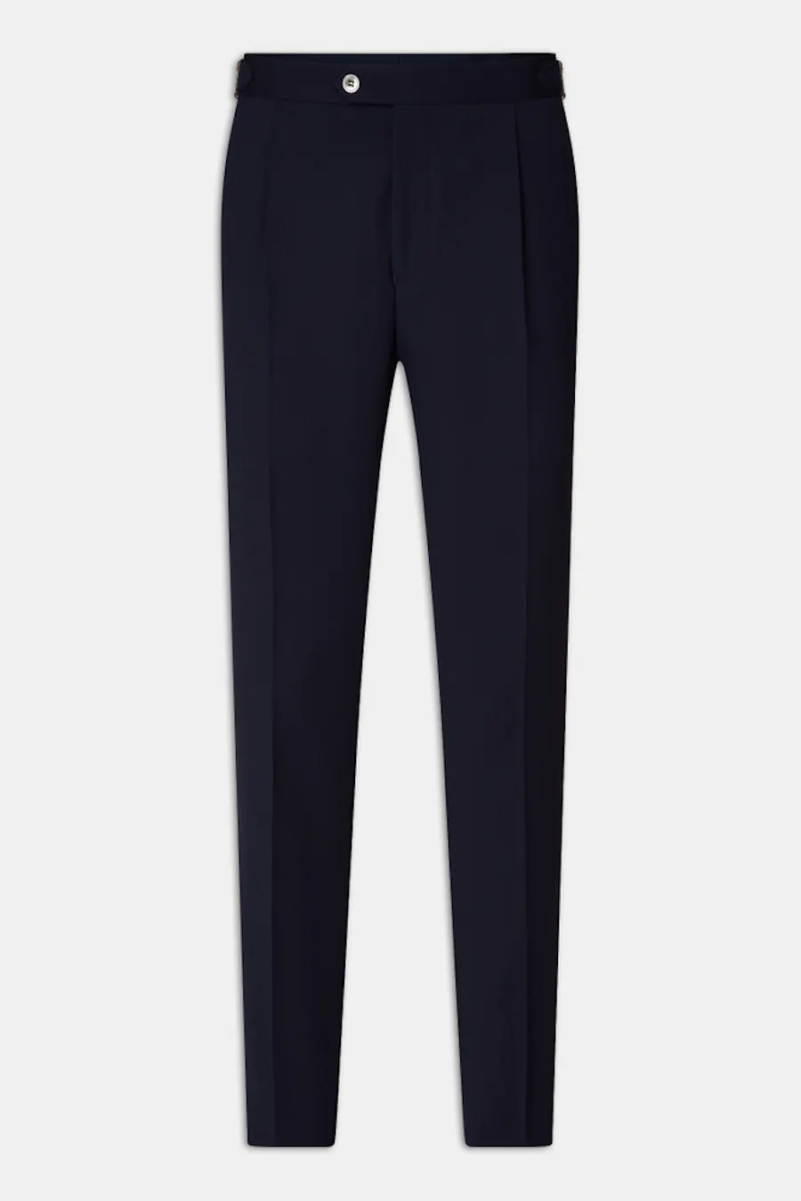 Regular Fit High Waist Tropical Wool Trousers