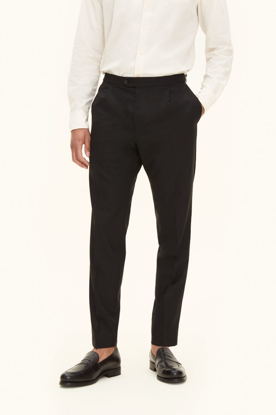 Regular Fit Microstructure Bukser Høy Midje