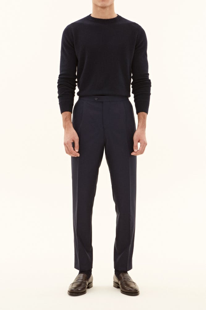 Regular Fit Microstructure Bukser Høy Midje