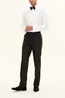 Regular Fit Tuxedo Microstructure Trousers