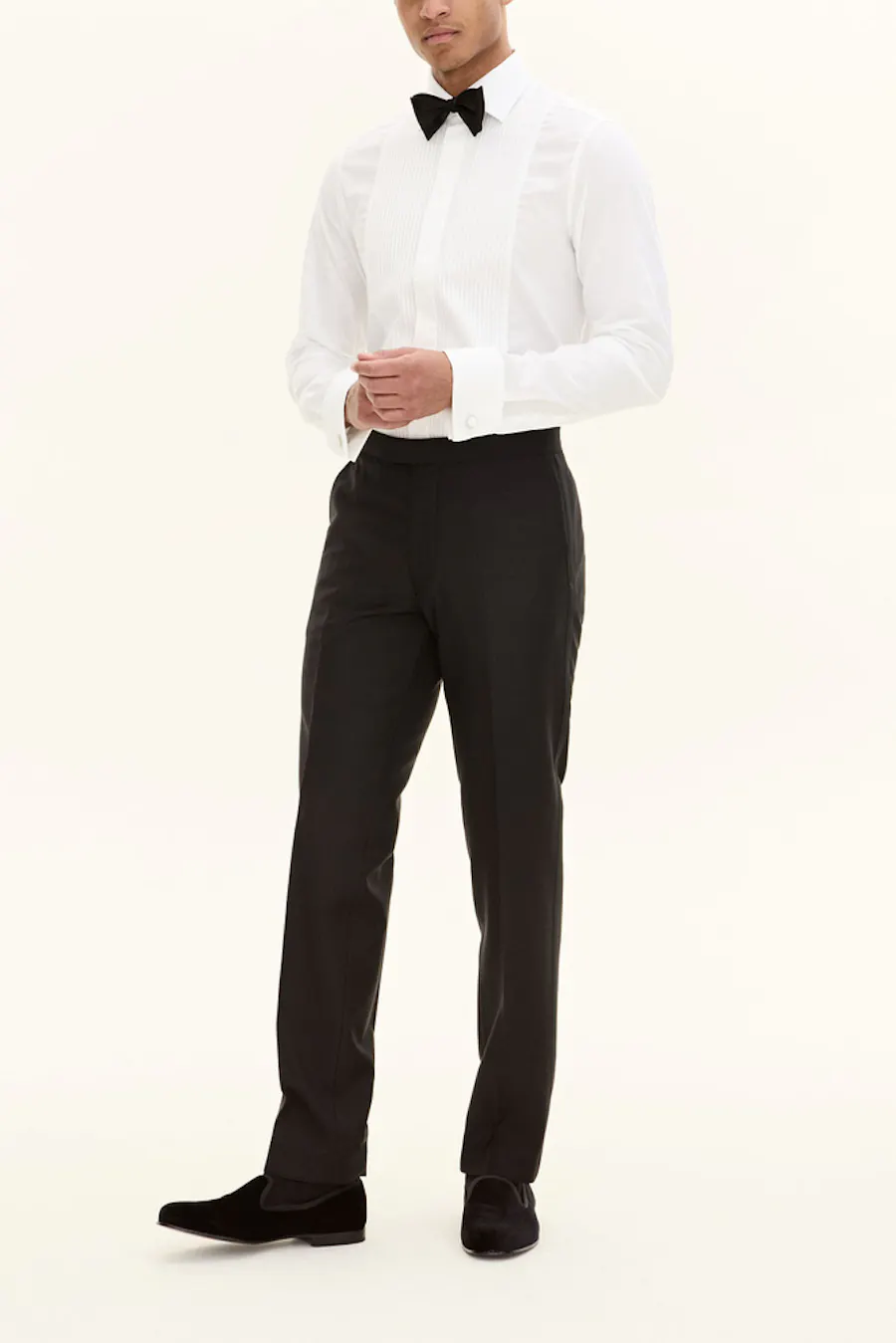 Regular Fit Tuxedo Microstructure Trousers