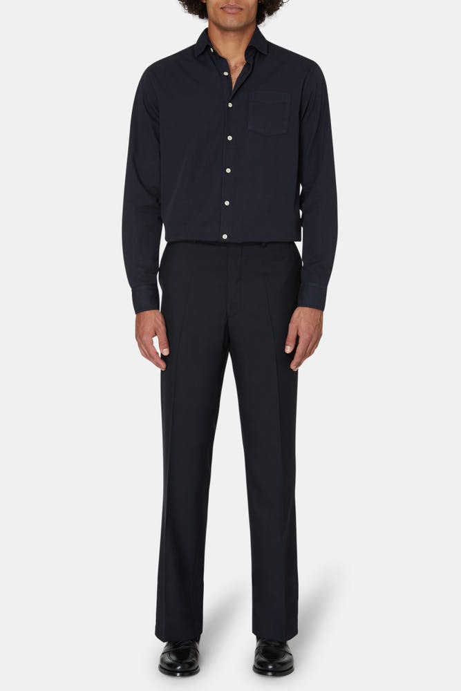 Regular Fit Microstructure Bukser Høy Midje