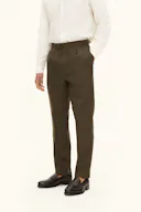 Regular Fit High Waist Linen Trousers