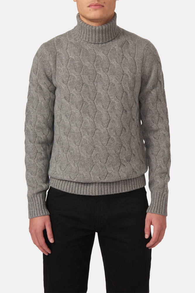 Regular Fit Kabelstickad Polotröja