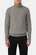 Regular Fit Kabelstickad Polotröja