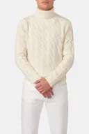 Regular Fit Kabelstickad Polotröja