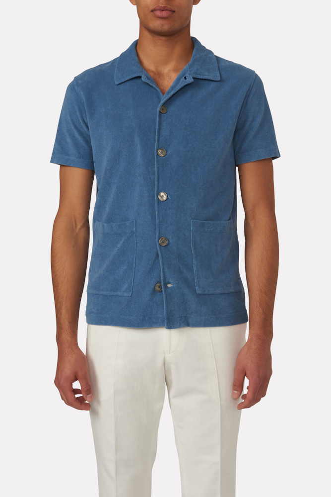 Regular Fit Kortermet Frotté Skjorte