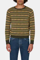 Regular Fit Jacquard Knit Roundneck