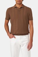 Slim Fit Strukturerad Stickad Piké