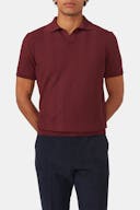 Slim Fit Structured Knit Polo Shirt