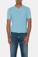 Slim Fit Structured Knit Poloshirt