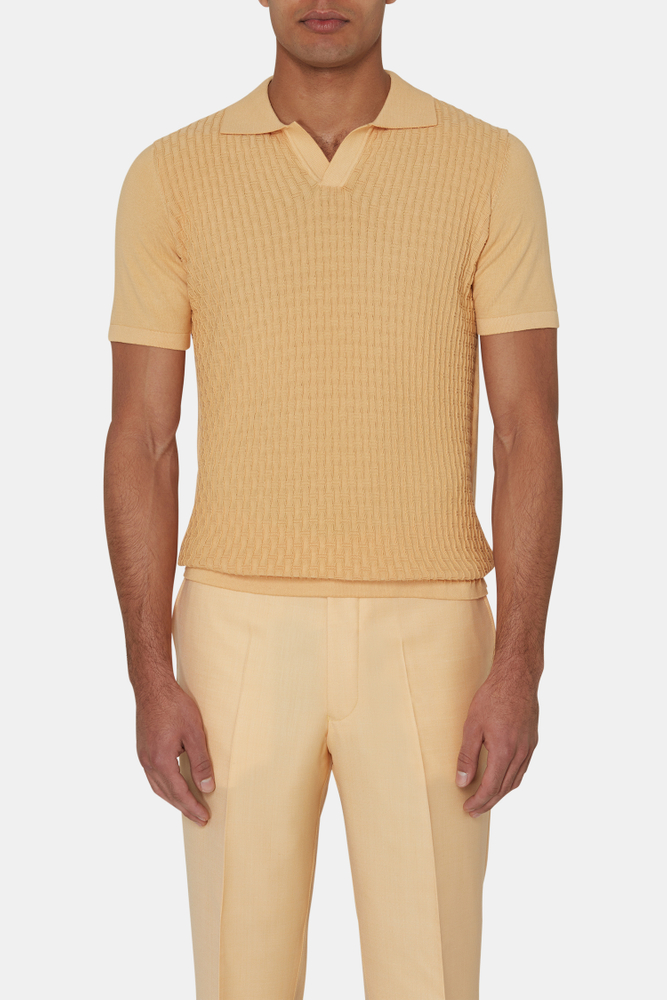 Slim Fit Strukturerad Piké