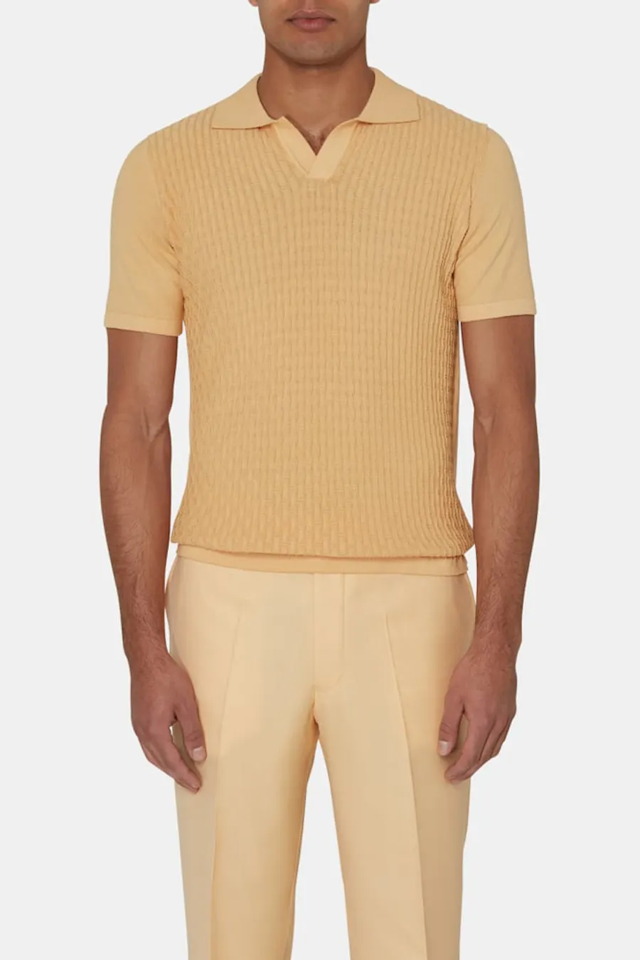 Slim Fit Strukturerad Piké
