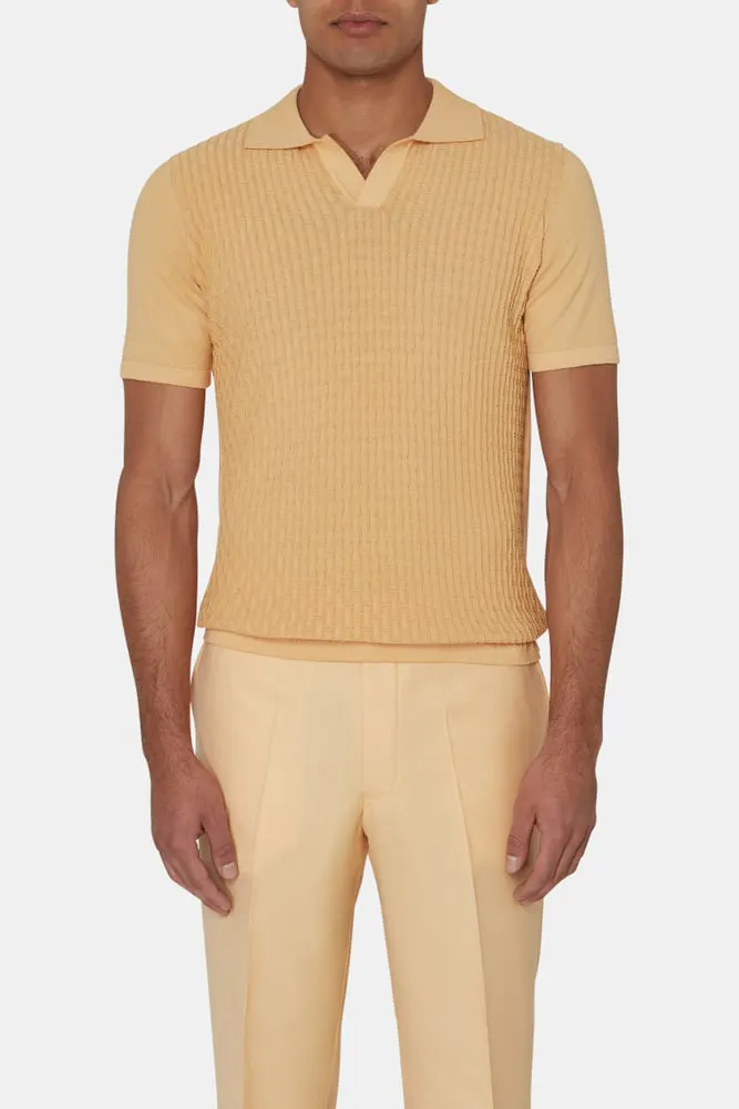 Slim Fit Strukturerad Piké