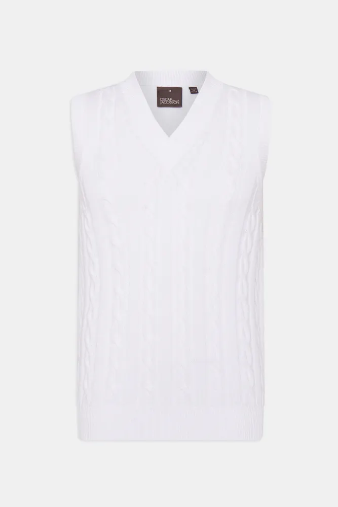 Regular Fit Cable Knit Vest