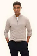 Regular Fit Half Zip Genser Extra Fine Merinoull