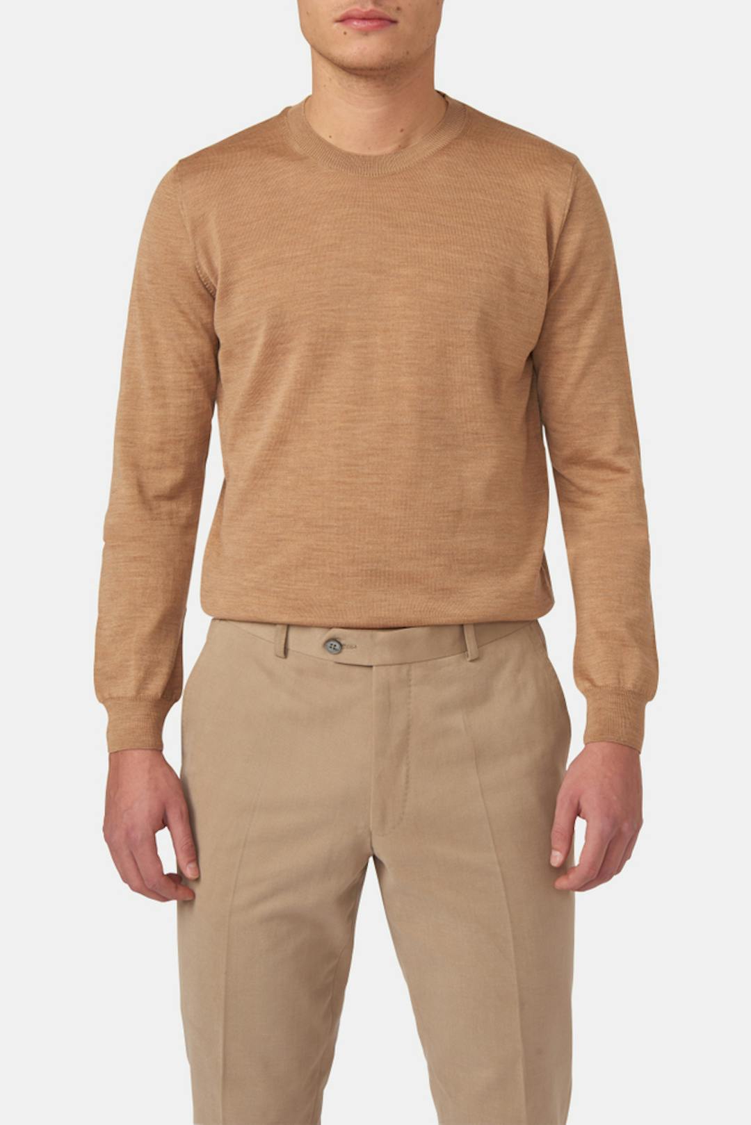 Slim Fit Rundhalset Genser Extra Fine Merinoull